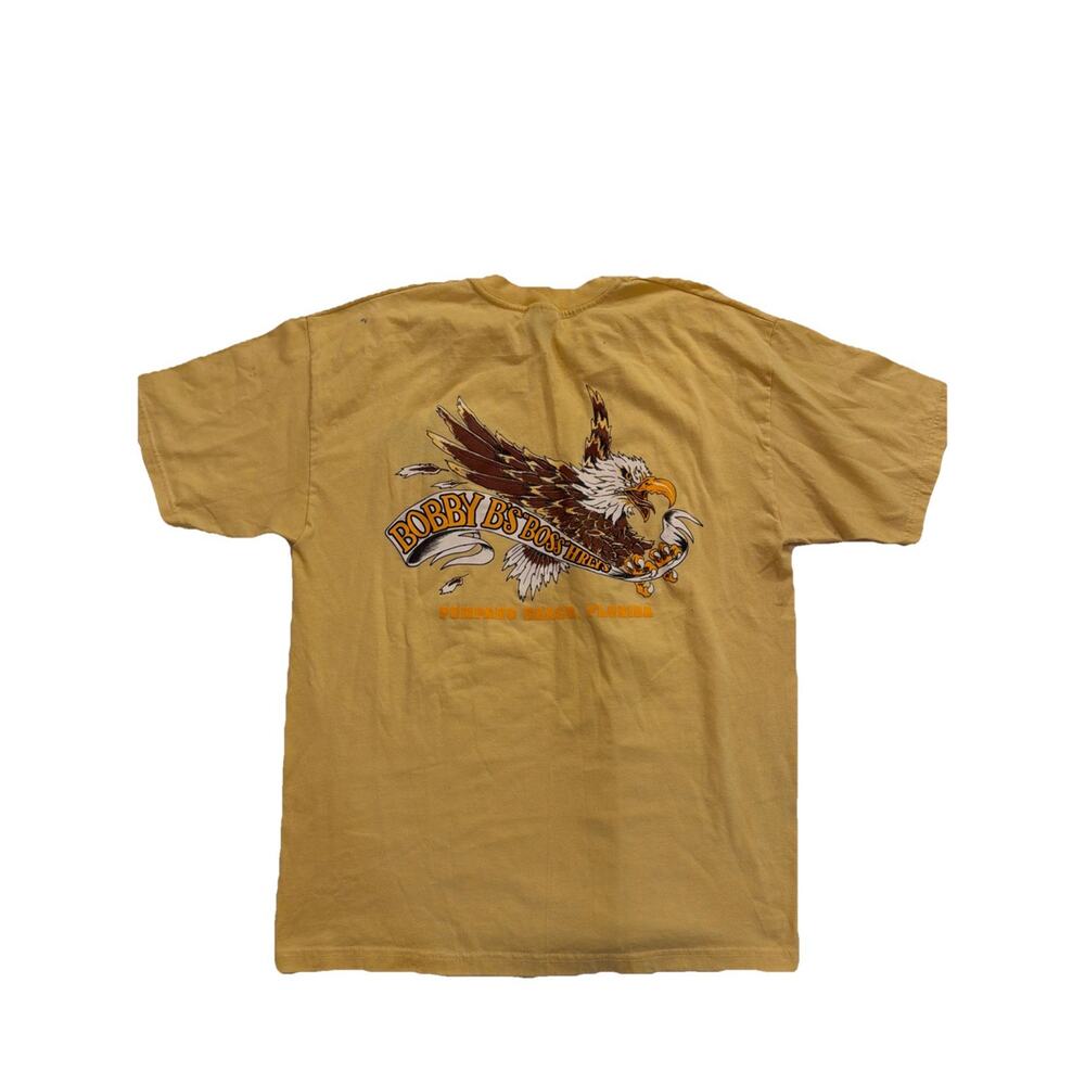 Vintage Hanes Heavyweight Shirt Mens Large Florida‎ Eagle Pompano Beach Y2K 90s